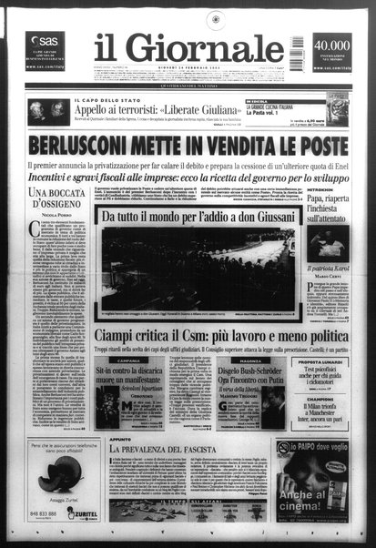 Il giornale : quotidiano del mattino